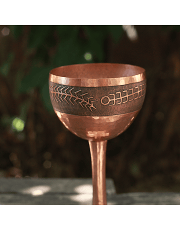 Hammered Copper Humasn Cup