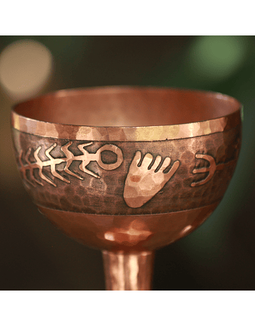 Hammered Copper Humasn Cup