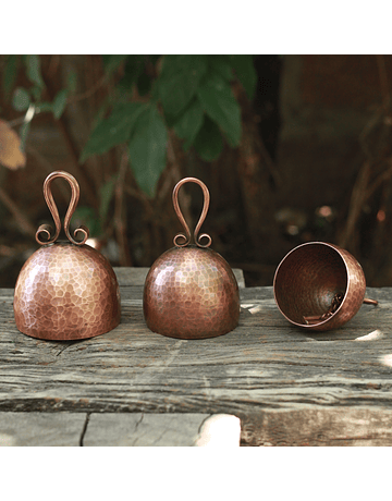 Set 3 Hammered Copper Bells