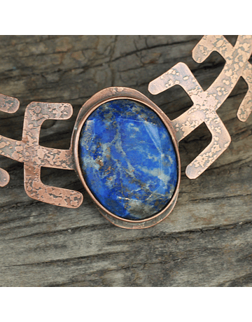 Hammered Copper Necklace Bracelet Set