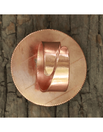 Round Hammered Copper Ring