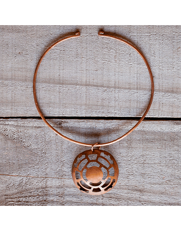 Copper Geometric Figures Necklace