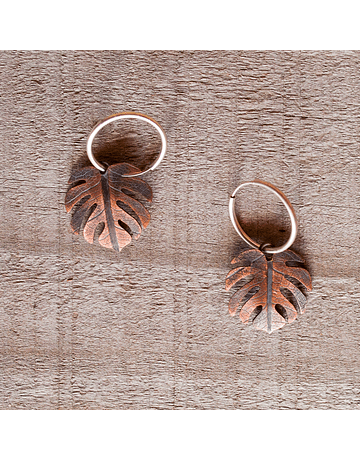 Filodrendos Copper Earrings