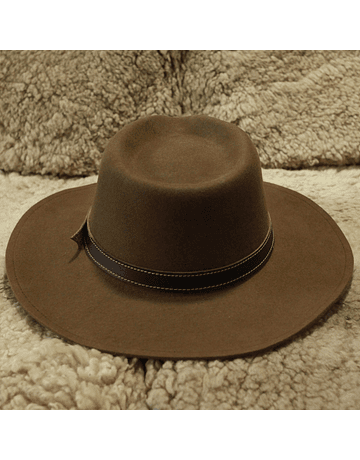 Sombrero Australiano Taupe Paño de Lana