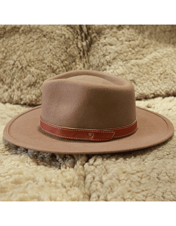 Sombrero Australiano Beige Paño de Lana