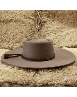 Sombrero Huaso Gris Paño de Lana