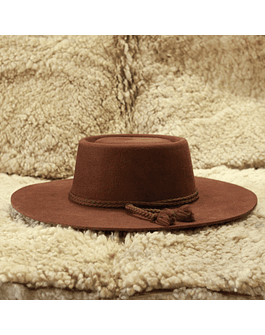 Huaso Hat Coffee Chocolate Woolen Cloth