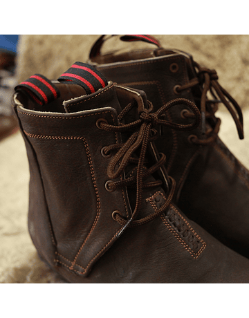 Opaque Brown Huaso Shoe Leather Laces