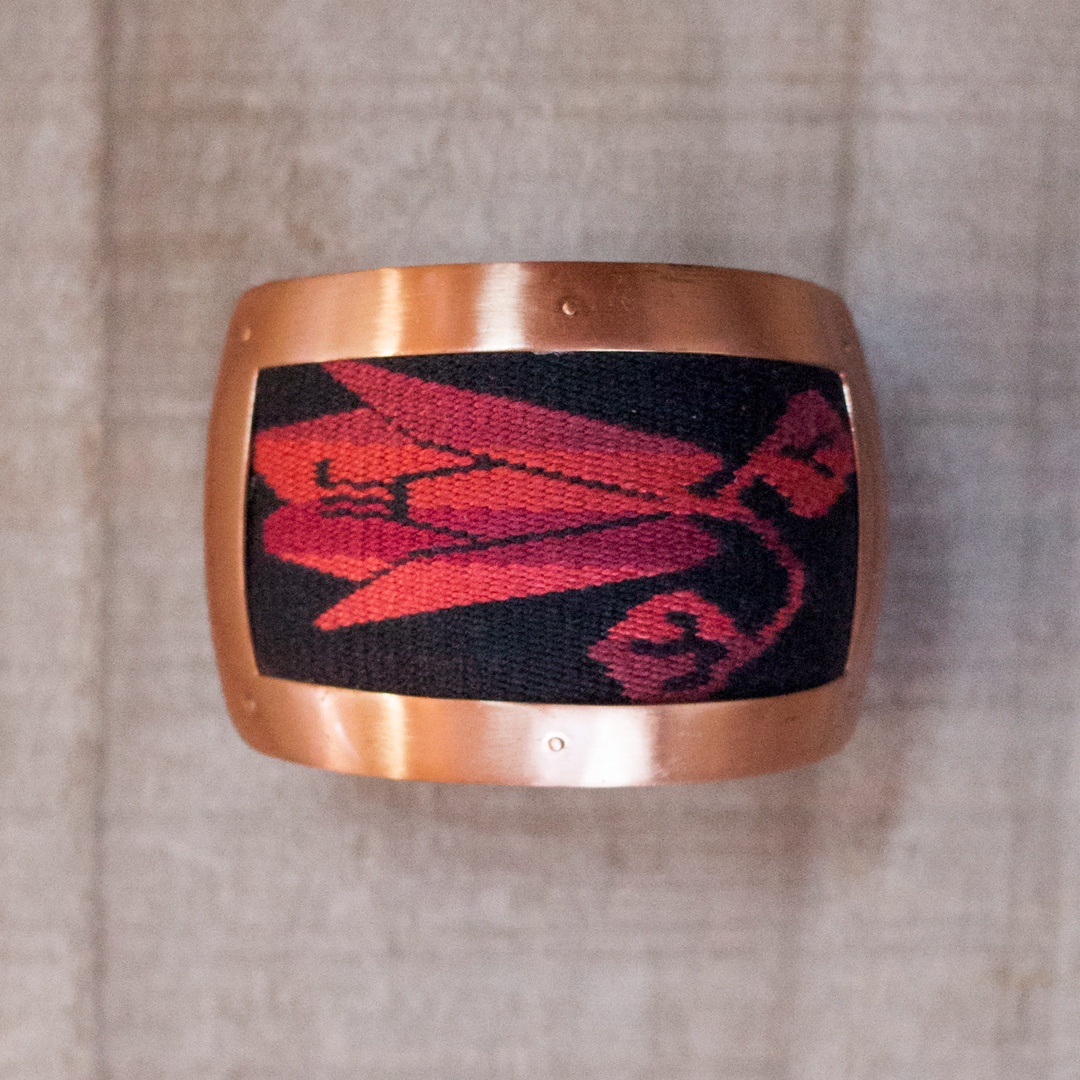 Copihue Woven Chamanto Copper Bracelet