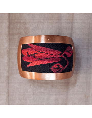 Copihue Woven Chamanto Copper Bracelet