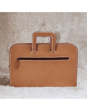 Tanned English Leather Briefcase