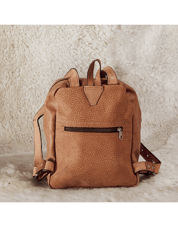 Tanned Pig Leather Backpack