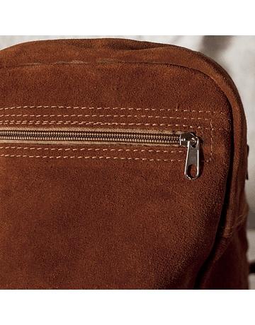 Tanned Suede Leather Backpack