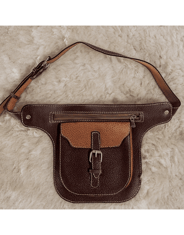 Tanned Printed Leather Fanny Pack
