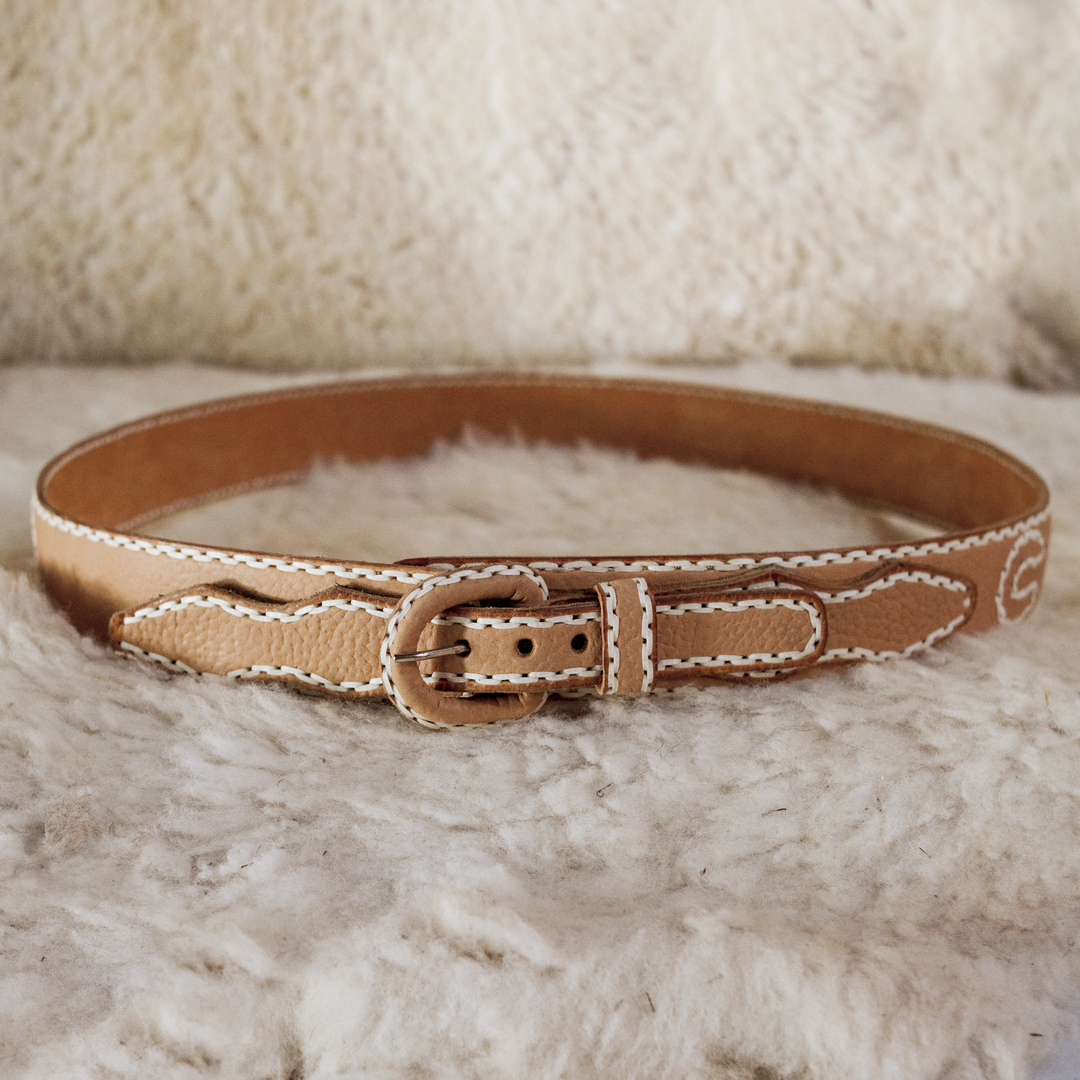 Tanned English Leather Huaso Belt