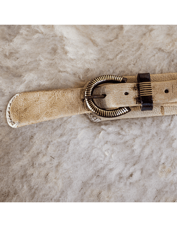 Cintura Huaso in Pelle Grezza Copihues
