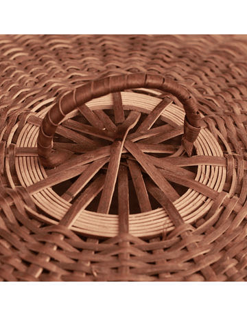 Chimbarongo Wicker Dyed Bread Basket with Lid