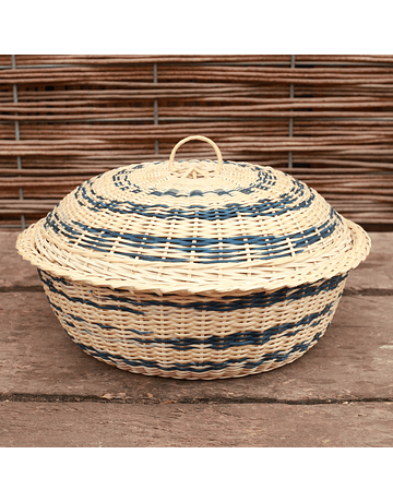 Chimbarongo Wicker Bread Basket with Lid