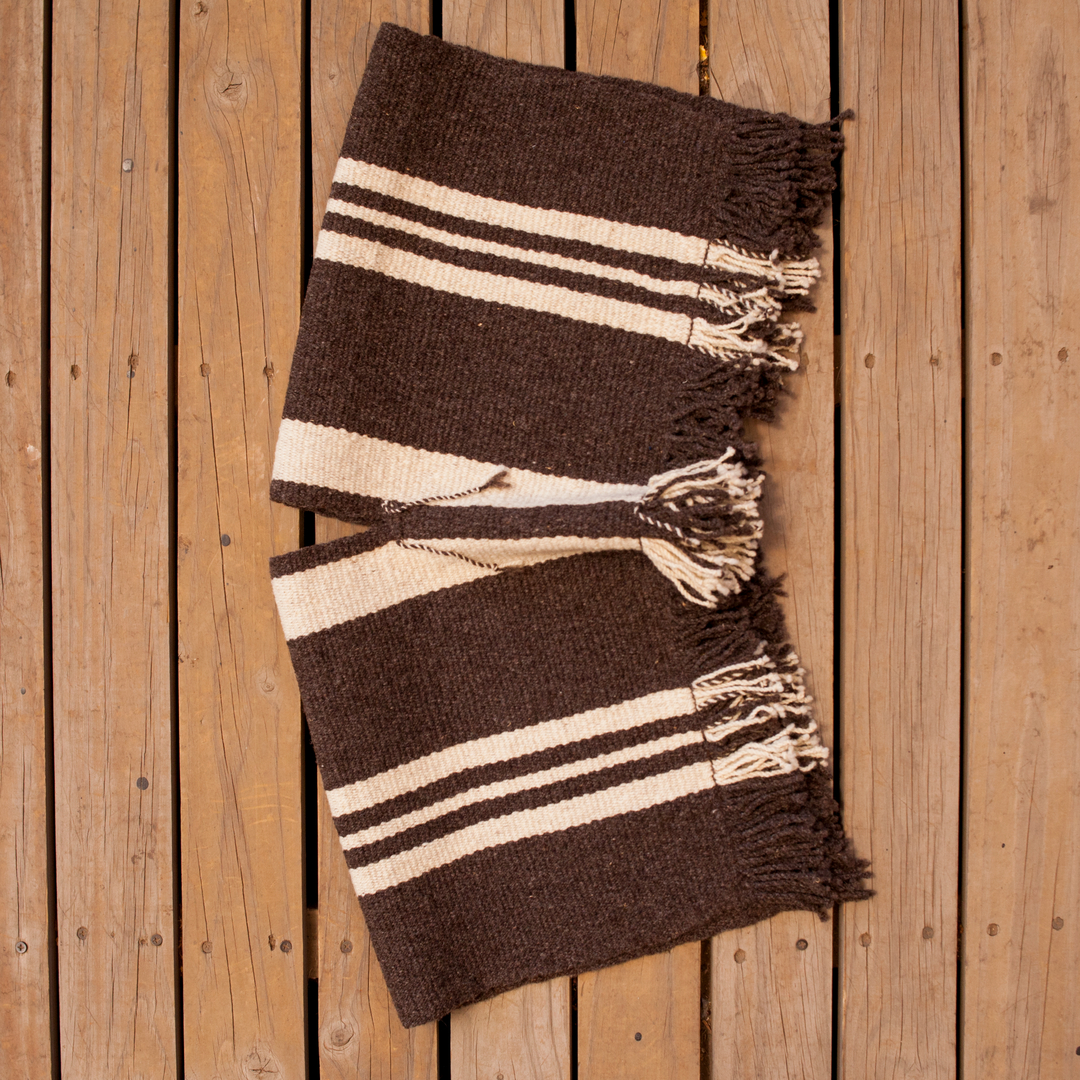 Sheep Wool Child Witral Manta with Fringe