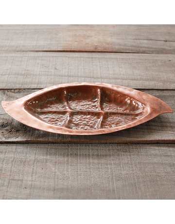 Natural Copper Forest Leaves Tray