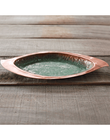 Copper Leaves of the Forest Turquoise Tray