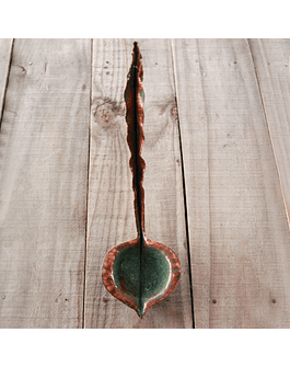 Sprouts Turquoise Ladle Hammered Copper
