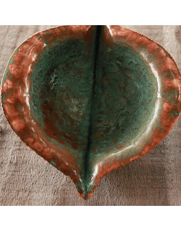 Sprouts Turquoise Ladle Hammered Copper