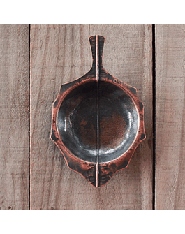 Hammered Copper Quillay Leaf Tray