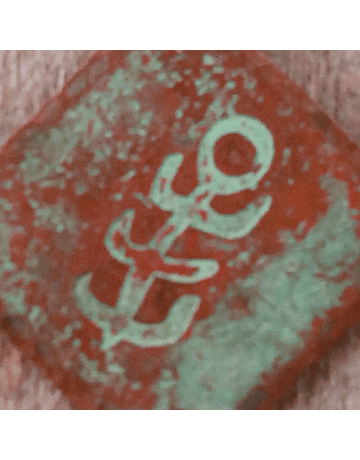 Portachiavi Petroglifi Cipressi Rame Martellato