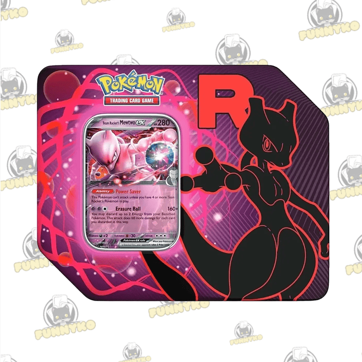Team Rocket Tin Case (Mewtwo Ex)(Inglés) 1