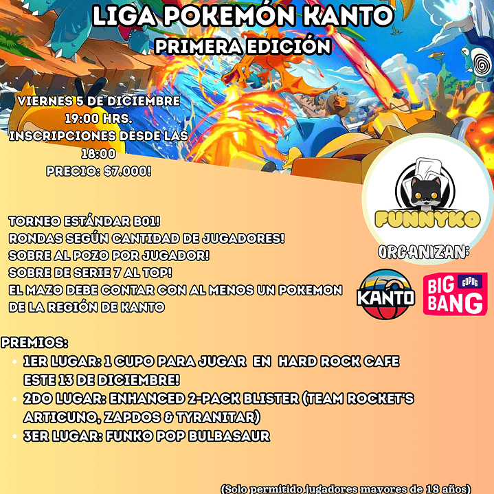 Liga Pokemon Kanto Primera Edición 1