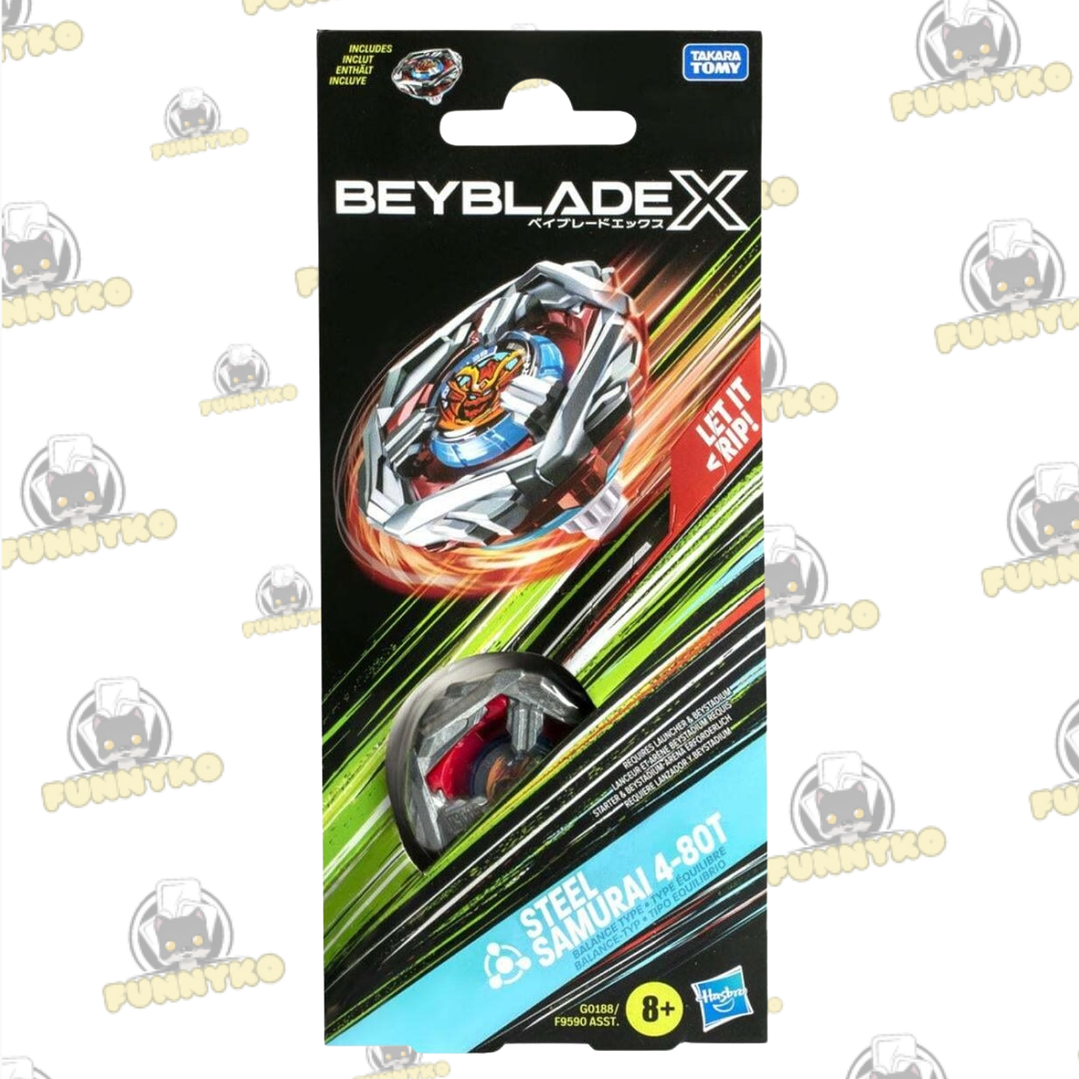 Beyblade X, Kit de refuerzo con top Steel Samurai 4-80T 1