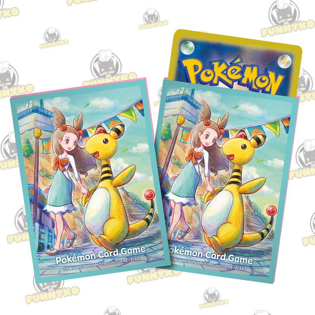 Sleeves Ampharos and Jasmine (Pokémon center) 1
