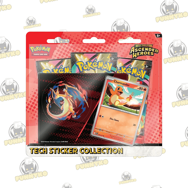 Pokémon Ascended Heroes Charmander Tech Sticker (Español) 1
