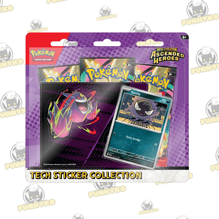 Pokémon Ascended Heroes Gastly Tech Sticker (Español) 1