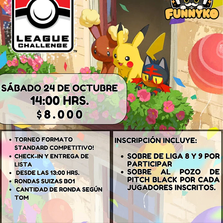 League Challenge pokémon Sábado 24 de octubre 1