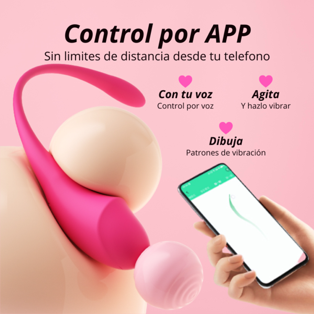 Vibrador a control APP Heart N°2