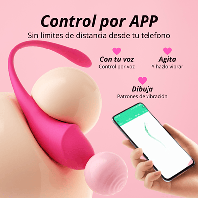 Vibrador a control APP Heart N°2