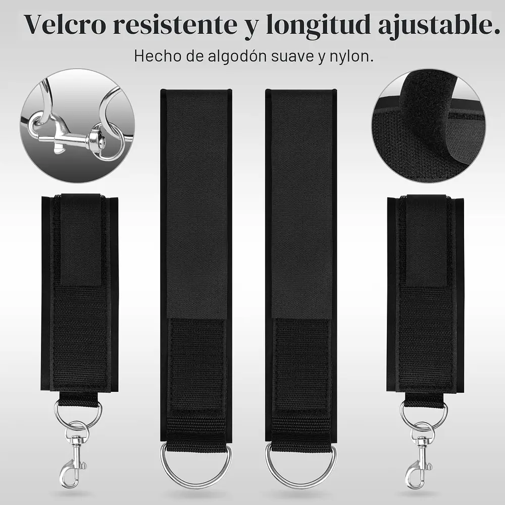 Kit BDSM Soft Ajustable – Muñecas y Muslos (4 Piezas)