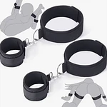 Kit BDSM Soft Ajustable – Muñecas y Muslos (4 Piezas)