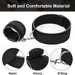 Kit BDSM Soft Ajustable – Muñecas y Muslos (4 Piezas)