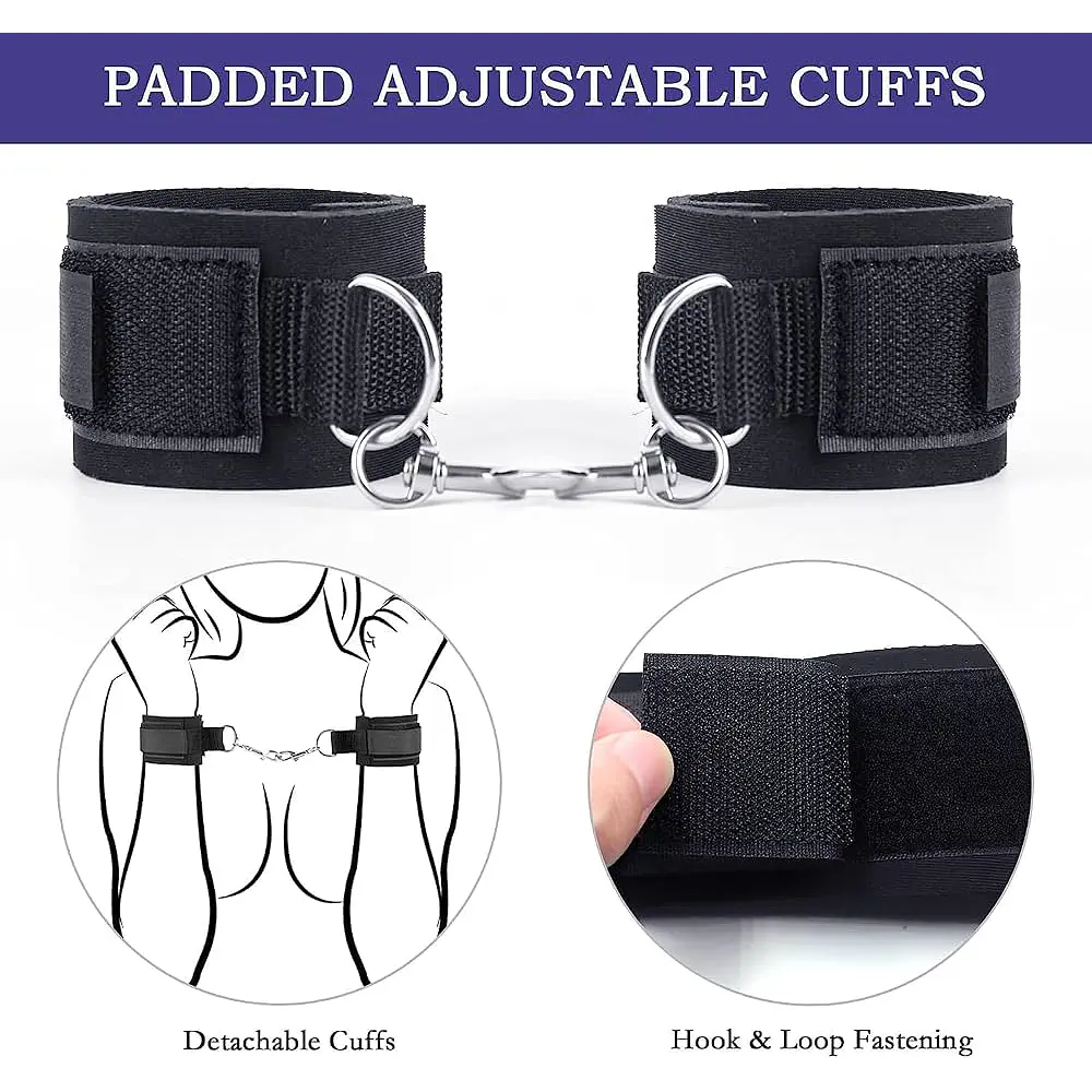 Kit BDSM Soft Ajustable – Muñecas y Muslos (4 Piezas)
