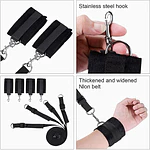 🖤 Kit BDSM para Cama 4 Puntos – Sujeción Ajustable