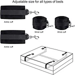 🖤 Kit BDSM para Cama 4 Puntos – Sujeción Ajustable