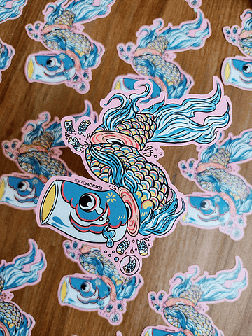 Sticker grande Koi