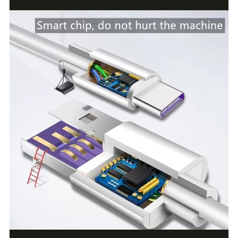 Cable Usb Tipo C a USB 3.0 5a Super Flash Charge 1 Metro Carga Rápida
