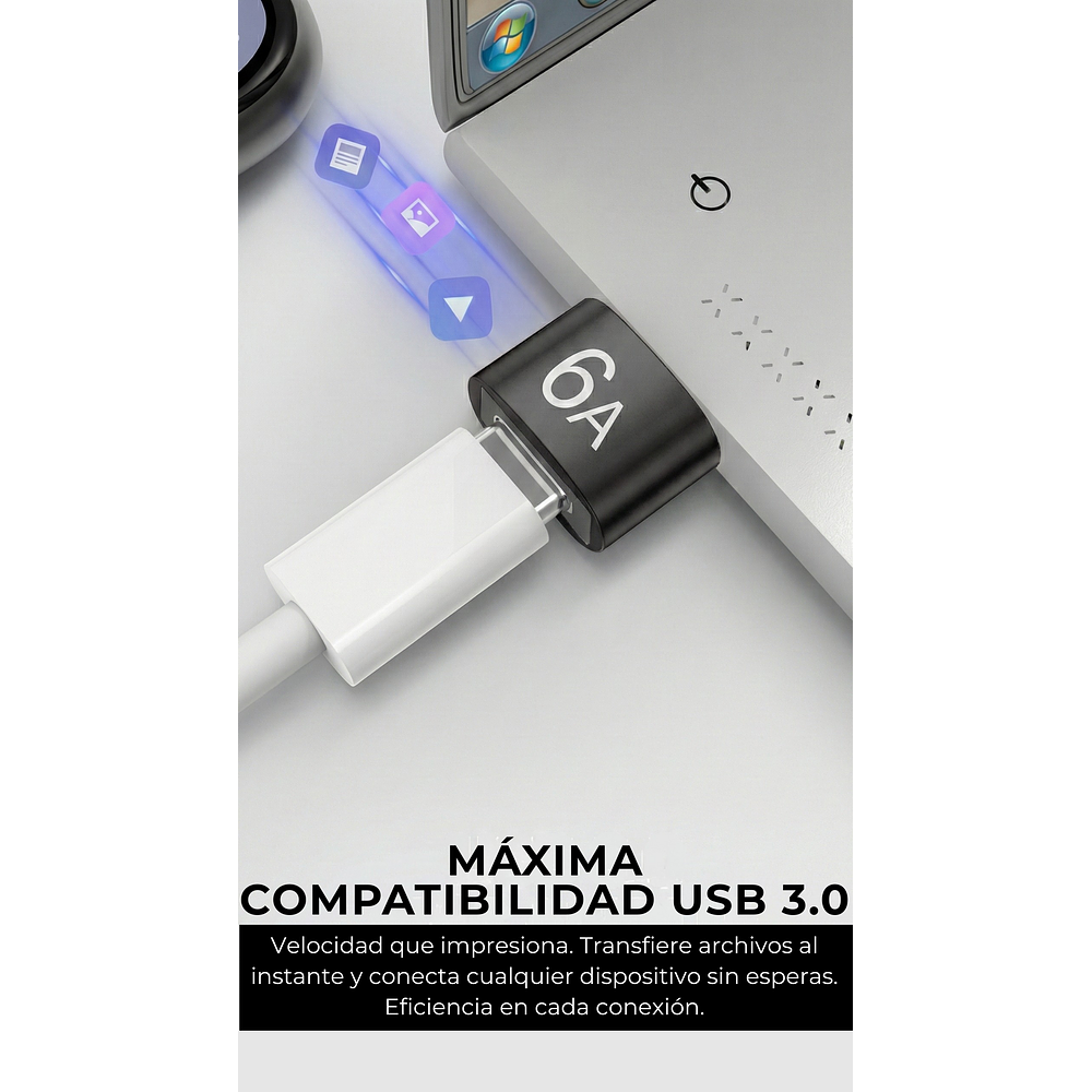 Adaptador Usb Tipo C  Hembra A Usb Macho 3.0