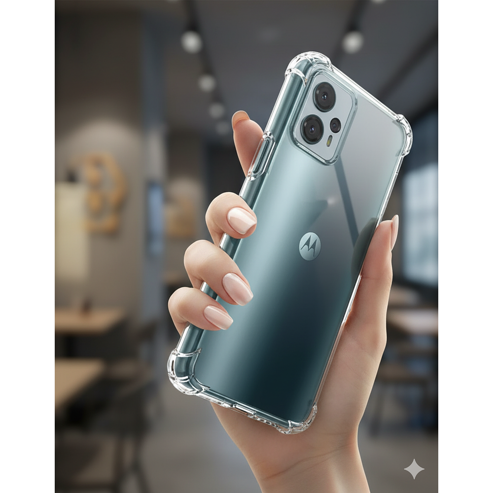 PROMO | PACK X10 Fundas Antishock Transparente Para Motorola TPU Protección de Cámaras