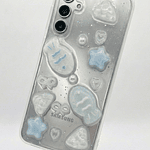 Funda para Samsung Transparente Glitter Charm Fish 3D Antigolpes