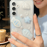 Funda para Samsung Transparente Glitter Charm Fish 3D Antigolpes